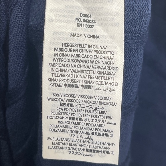 Boden Navy Blue Scoop Neck Rib Knit Midi Sweater Dress Preppy Office Fall - Picture 4 of 6